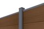 6m STOCKHORN composite fence, 150cm high, teak finish, for in-ground installation 11