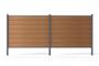 6m STOCKHORN composite fence, 150cm high, teak finish, for in-ground installation 3