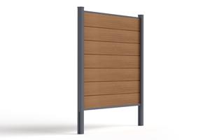 10m STOCKHORN komposithegn, 150 cm højt, teaktræ, til nedgravning 6