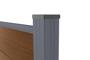 10 m langer STOCKHORN-Verbundzaun, 150 cm hoch, Teakholz, zur Erdmontage 8