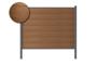 10 m langer STOCKHORN-Verbundzaun, 150 cm hoch, Teakholz, zur Erdmontage 2