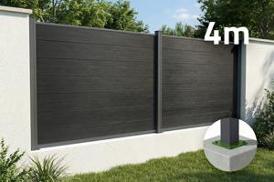 4m STOCKHORN komposithegn H.150cm på grå plade main image