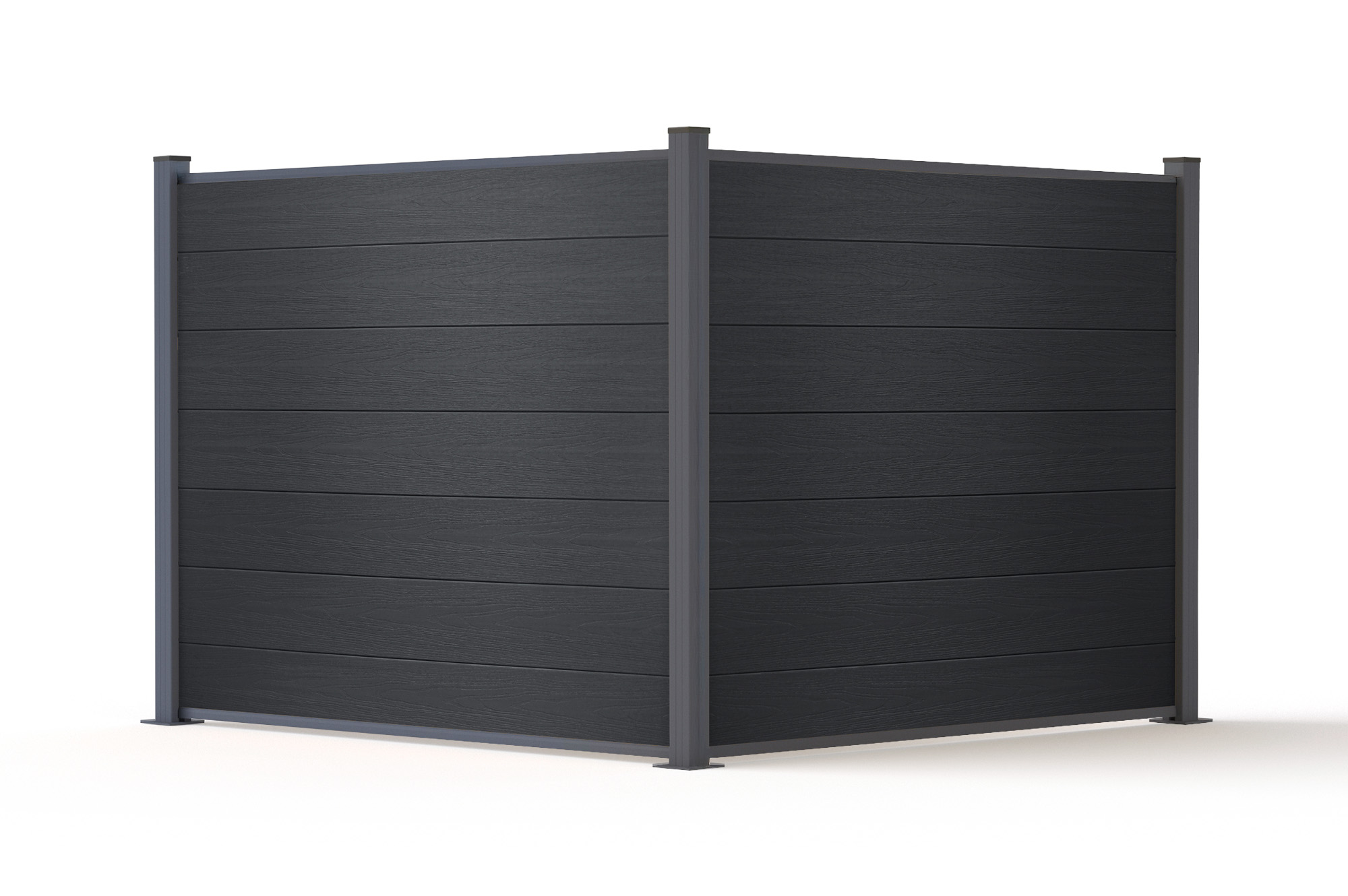 Clôture composite 6m STOCKHORN H.150cm sur platine gris 7