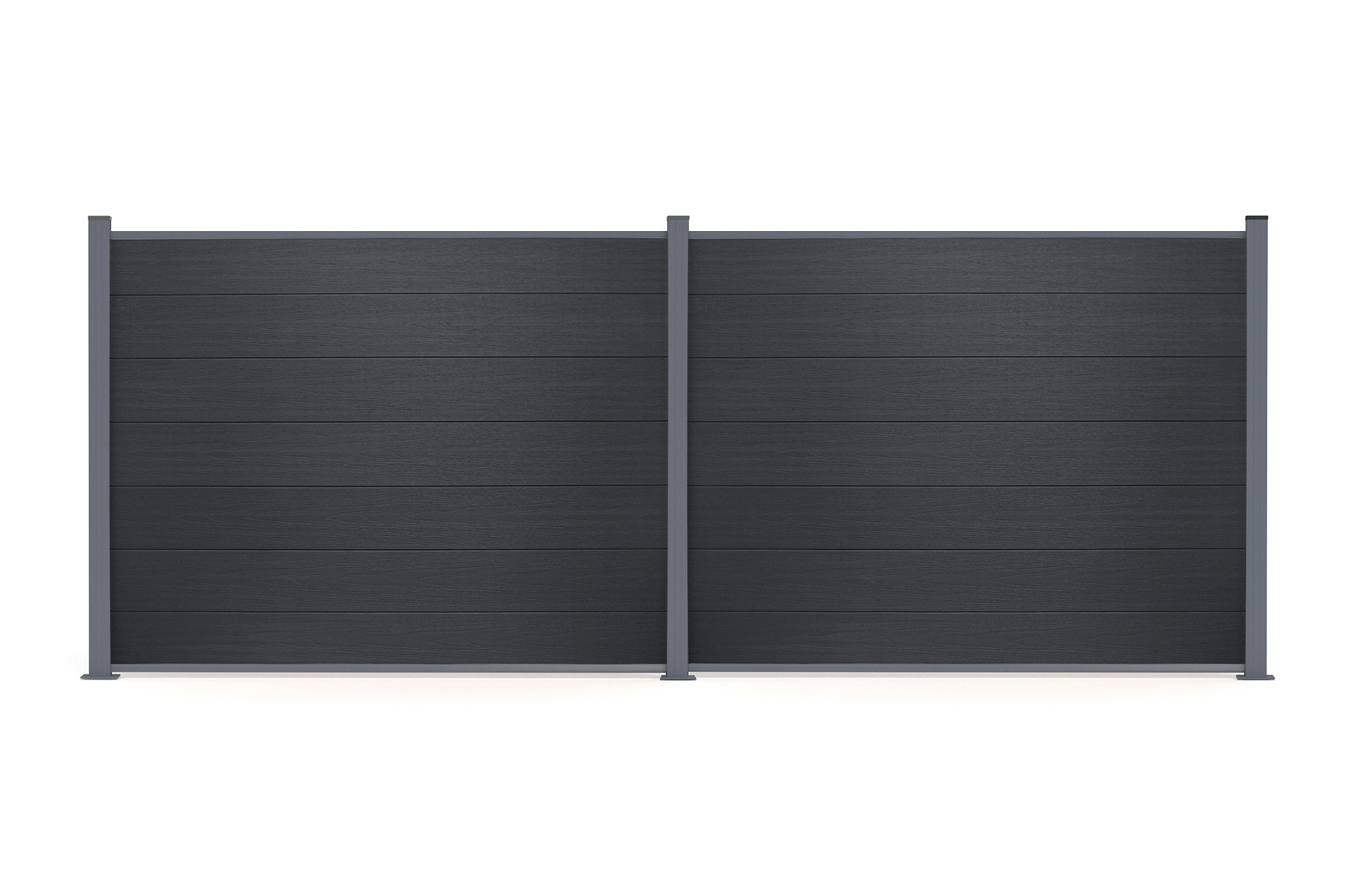 8 m hoher STOCKHORN-Verbundzaun, 150 cm hoch, auf grauen Bodenplatten 3