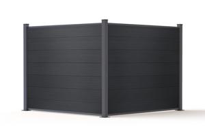 Gard compozit STOCKHORN de 10 m, înălțime 150 cm, pe plăci de bază gri 7