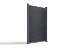 Gard compozit STOCKHORN de 10 m, înălțime 150 cm, pe plăci de bază gri 6