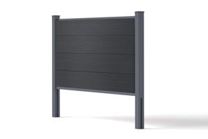 4m STOCKHORN kompositstaket, 90 cm högt, för nedgrävning, grått 5