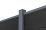 4 meter Stockhorn composiet schutting, 90 cm hoog, voor installatie in de grond, grijs 11