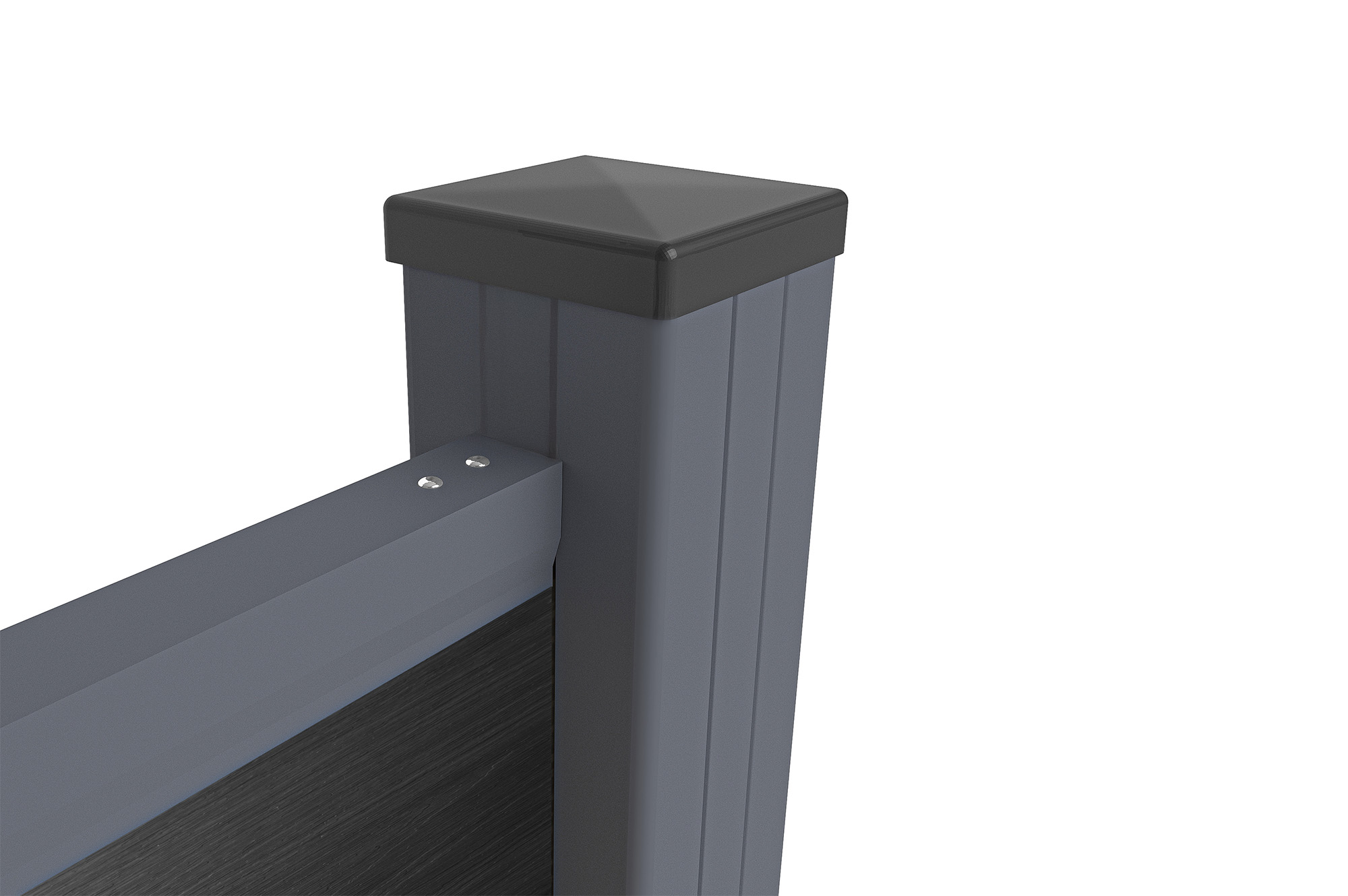 10 m langer STOCKHORN-Verbundzaun, 90 cm hoch, zur Erdverlegung, grau 9