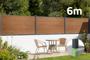 6 m hoher STOCKHORN-Verbundzaun, 90 cm hoch, Teak-Finish, zur Erdmontage main_image thumbnail
