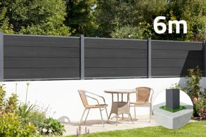 Komposithegn 6m STOCKHORN H.90cm på grå plade main image