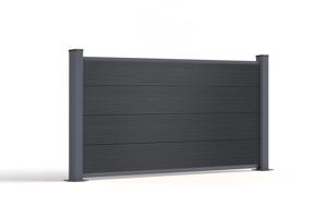 Gard compozit STOCKHORN de 10 m, înălțime 90 cm, pe plăci de bază gri 5