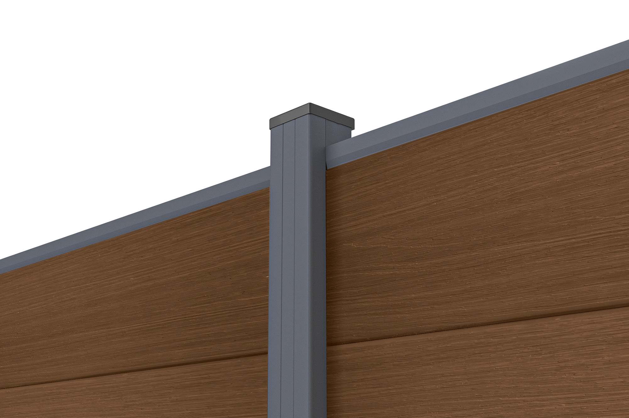 Composite fence 6m STOCKHORN H.90cm on teak plate 12