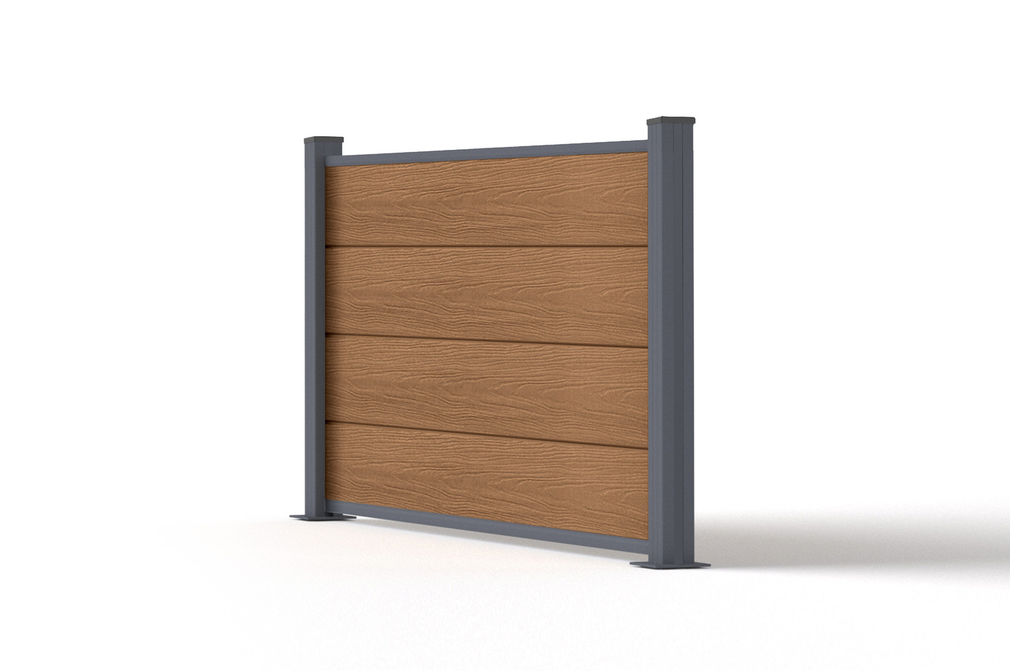 Composite fence 6m STOCKHORN H.90cm on teak plate 5