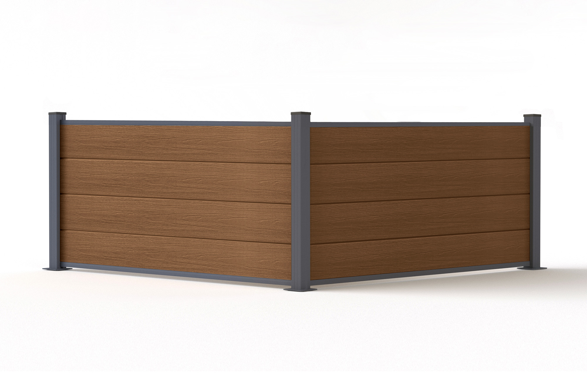 Composite fence 6m STOCKHORN H.90cm on teak plate 7