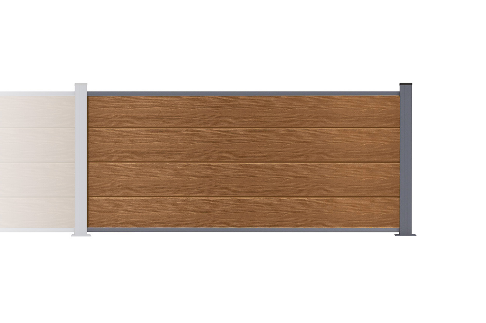 Composite fence 6m STOCKHORN H.90cm on teak plate 13