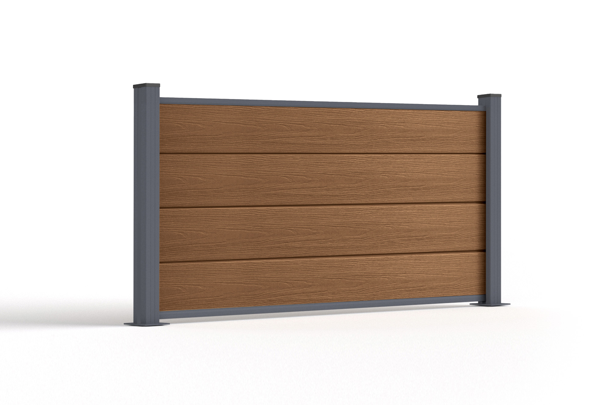 Composite fence 6m STOCKHORN H.90cm on teak plate 6