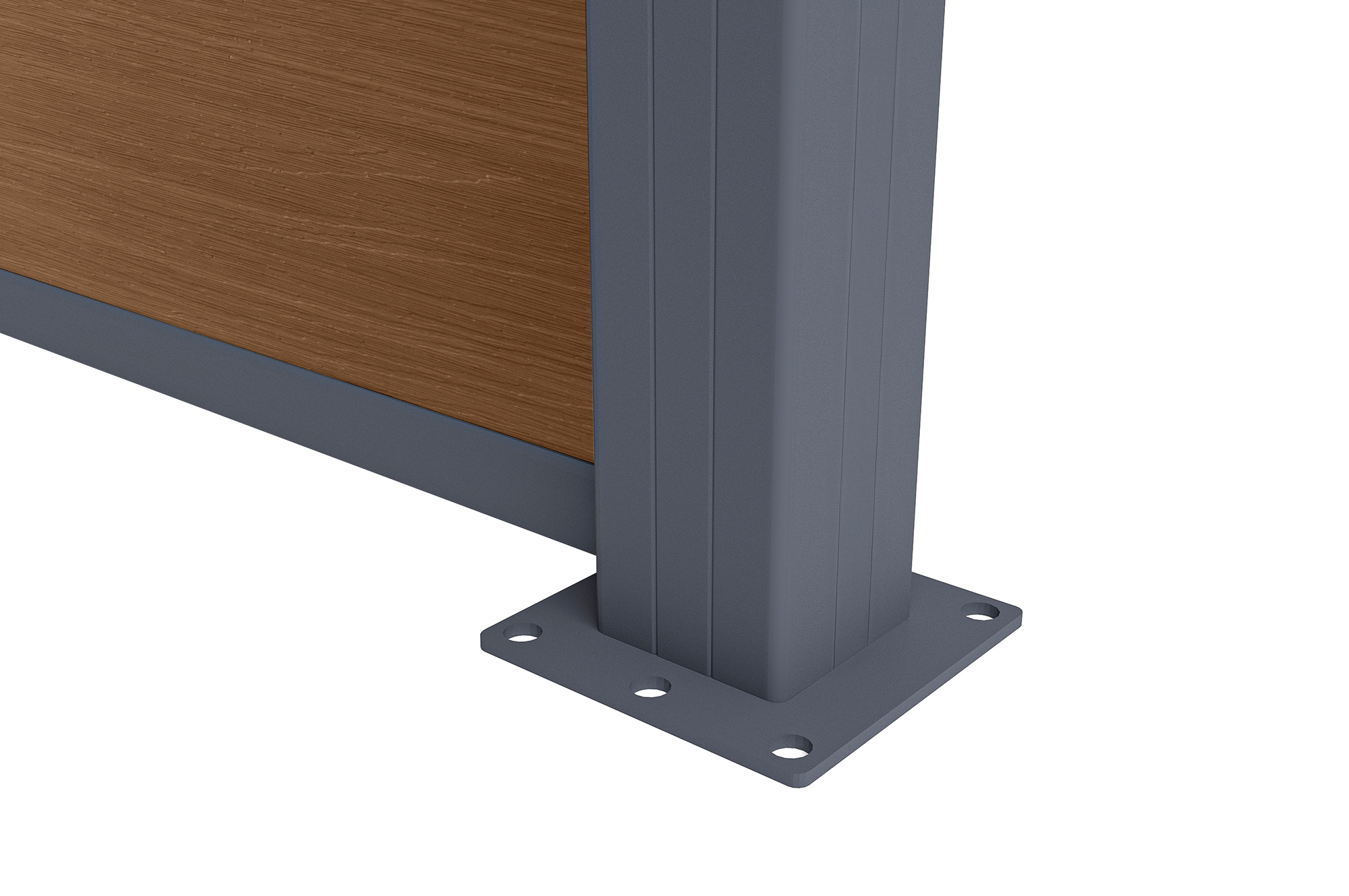 Valla compuesta 8m STOCKHORN H.90cm sobre placa de teca 11