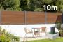 10 m hoher Verbundzaun aus Stockhornholz, 90 cm hoch, auf Teakholzplatte main_image thumbnail