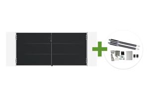 Poartă batantă NALI 3m din oțel negru mat, 140cm înălțime + motor Ranger B150 main_image