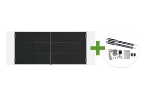 Portail battant acier noir mat 3,5m NALI H.160cm + moteur Ranger B150 main_image