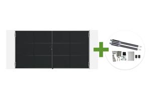 NALI 3,5 m matzwart stalen draaipoort, 180 cm hoog + Ranger B150 motor main_image