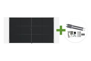 NALI 3.5m Matte Black Steel Swing Gate, 200cm High + Ranger B150 Motor main_image