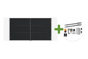 Portail battant acier noir mat 3m NALI H.160cm + moteur Tanker B250 main_image
