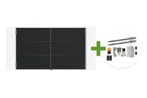 NALI 3m Matte Black Steel Swing Gate, 180cm High + Tanker B250 Motor main_image