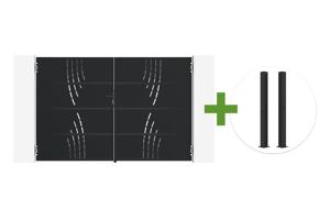 Portail battant acier noir mat 3m NALI VELETA H.200cm + 2 poteaux 10x10 acier CARMO main_image