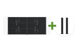 Poartă batantă NALI VELETA din oțel negru mat, 3,5 m, înălțime 160 cm + 2 stâlpi de oțel CARMO 10x10 main_image