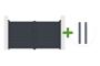 CALANCIA 3m H.160cm grey aluminum swing gate + 2 EIFEL 15x15cm H.190cm posts main_image thumbnail