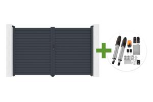 CALANCIA 3m H.180cm swing gate, grey aluminum + TANKER B700 motor main_image