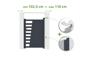 Gate adjustable in width 1m CERVINA H.140cm gray aluminum main_image thumbnail
