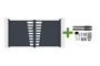 Swing gate 3m CERVINA H.160cm gray aluminum + HICKER B200 motor main_image thumbnail