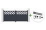 HELMIS 3 m H.140 cm graues Aluminium-Schwingtor + RANGER B150 Schwingtorantrieb main_image thumbnail