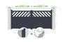Portail battant ajustable en largeur 3m HELMIS H.140cm aluminium gris main_image thumbnail
