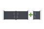 Swing gate 3.5m VELETA H.120cm gray + Gray aluminum gate 1m VELETA H.120cm main_image thumbnail