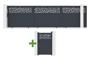 Sliding gate 5m DOLOMITE RUIVO H.160cm gray aluminum + Gate 1m DOLOMITE RUIVO H.160cm gray aluminum main_image thumbnail