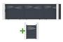 HALTI 5m Sliding Gate, 140cm High, Grey Aluminum + HALTI 1m Pedestrian Gate, 140cm High, Grey Aluminum main_image thumbnail