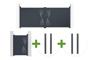 Swing gate 3.5m VELETA H.140cm gray aluminum + Gate 1m VELETA H.140cm + 4 posts main_image thumbnail