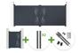 3.5m VELETA swing gate, 140cm high, grey + 1m VELETA pedestrian gate, 140cm high + 4 posts + Ranger B150 motor main_image thumbnail