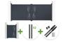 3.5m VELETA swing gate, 140cm high, grey + 1m VELETA pedestrian gate, 140cm high + 4 posts + Hicker B200 motor main_image thumbnail