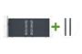 3.5m SUNNY sliding gate, 160cm high, grey aluminum + 2 grey aluminum posts main_image thumbnail