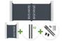 3.5m SUNNY swing gate, 160cm high, grey + 1m SUNNY pedestrian gate, 160cm high + 4 posts + Ranger B150 motor main_image thumbnail