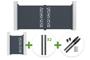3.5m SUNNY swing gate, 160cm high, grey + 1m SUNNY pedestrian gate, 160cm high + 4 posts + Hicker B200 motor main_image thumbnail