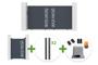 3m SUNNY sliding gate, 160cm high, grey + 1m SUNNY pedestrian gate, 160cm high, grey + 4 posts + Tanker C600 motor main_image thumbnail