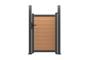 ATHOS poort van composiet teakhout, 1 m hoog, 160 cm, met aluminium frame + 2 aluminium palen van 10x10 cm 2