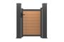 ATHOS poort van composiet teakhout, 1 m hoog, 140 cm, met aluminium frame + 2 aluminium palen van 20x20 cm 2