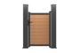 ATHOS poort van composiet teakhout, 1 m hoog, 160 cm, met aluminium frame + 2 aluminium palen van 20x20 cm 2